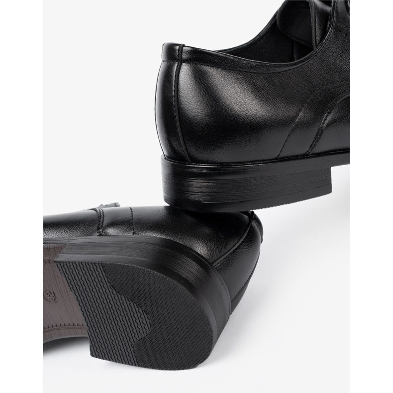 Shelvt Elegantne muške cipele u klasičnom crnoj i sjaju crna 1