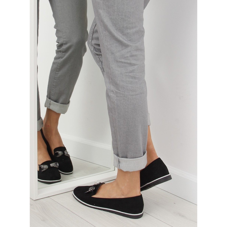 Crne ženske mokasinke JN-182 crne crna 2