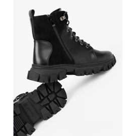 Crne čizme s masivnim potplatom i klizačem Sergio Leone crna 1