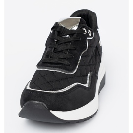 Shelvt Crne ženske tenisice na wedge crna 1