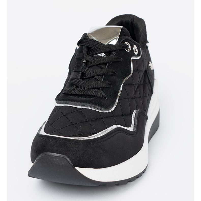 Shelvt Crne ženske tenisice na wedge crna 1