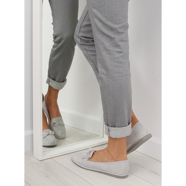 Siva Ženske mokasinke JN-182 sive 2