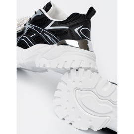 Shelvt Crne tenisice s bijelim lukom i perlicama crna 1