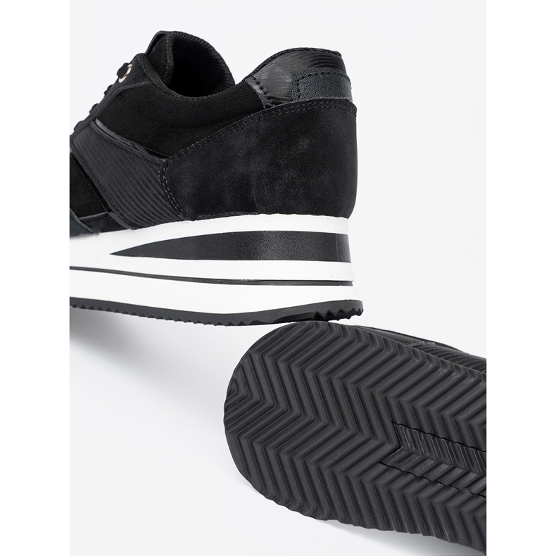 Shelvt Moderne crne tenisice s sjajnim umetcima crna 1