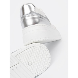 Shelvt Bijele i srebrne tenisice sa svjetlucavim detaljima višebojan 2