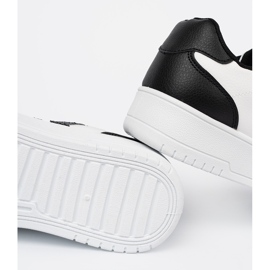 Shelvt Moderne crno -bijele tenisice sa sjajnim umetcima 2