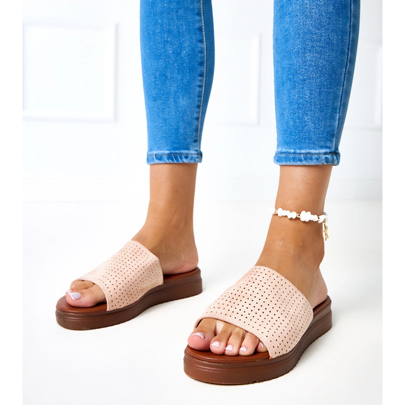 Ružičaste papuče s otvorenim gornjištem iz Idabela ružičasta 1