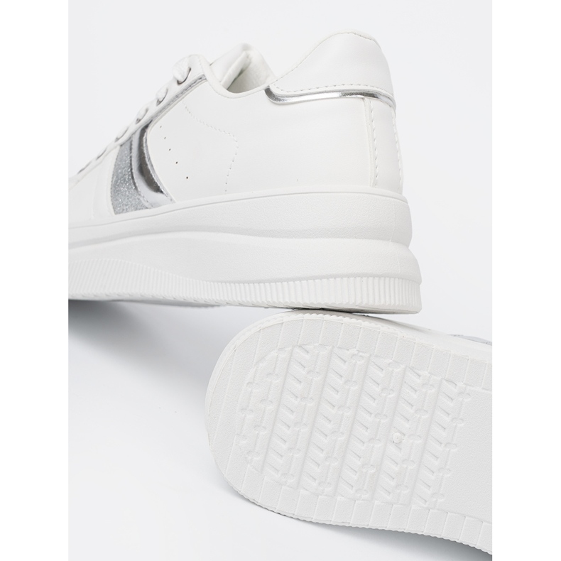 Shelvt Bijele tenisice s metalnim srebrnim naglaskom bijela 2