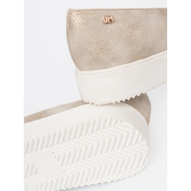 Shelvt Zlatni mokasini s detaljem nakita s prednje strane zlatna 1