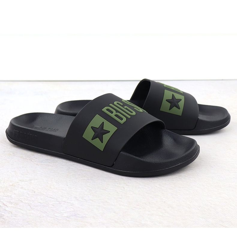 Black Big Star SS174359 Muške papuče s crnom plažom crna 1