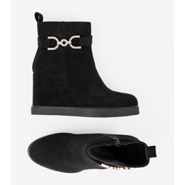 Shelvt Crne čizme od antilop s elegantnom stezaljkom crna 1