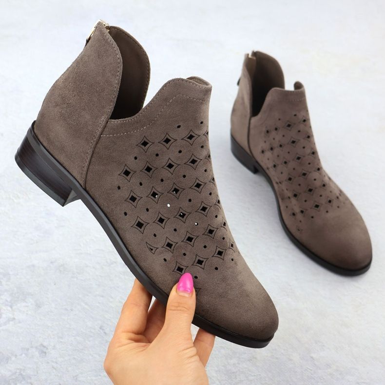 Ženske otvorene čizme, bež, beige vinceza 58608 1