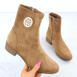 Ženske antilop čizme s ukrasom beige jezzi 198-28 bež 1