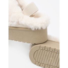 Shelvt Zlatne cipele i snježne čizme s bijelim krznom zlatna 1