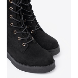 Shelvt Udobni crni radnici na ravnom potplatu crno 1