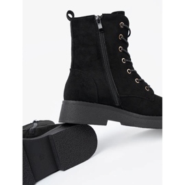 Shelvt Udobni crni radnici na ravnom potplatu crna 2