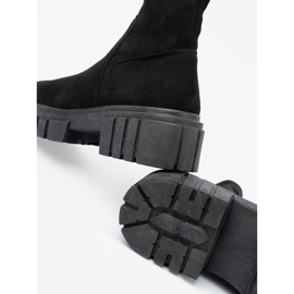 Shelovet ženske crne gležnjače od brušene kože crna 1