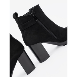 Shelvt Crne čizme na posta s ukrasnom stezaljkom crno 1