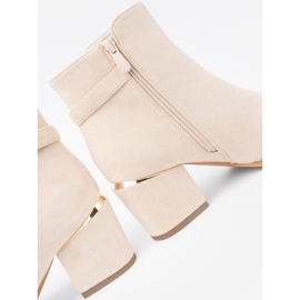 Shelvt Lagane bež čizme na posta s ukrasnom stezaljkom 2