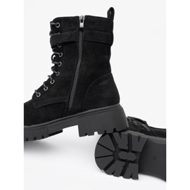 Shelvt Crni radnici s kopčom i vezanjem crno 1