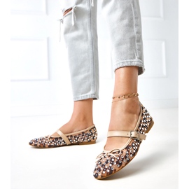 Leopard Mesh balerine s elasidnim kristalima višebojan 2