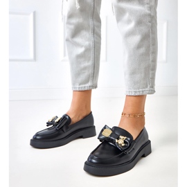 Crni natikači s lukom i Teriwa Teddy Bear crna 1