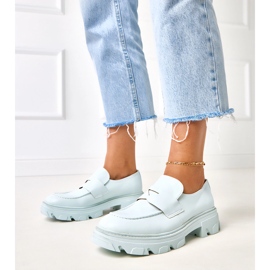 Plave ženske kotače iz eko -leather kirna plava 1