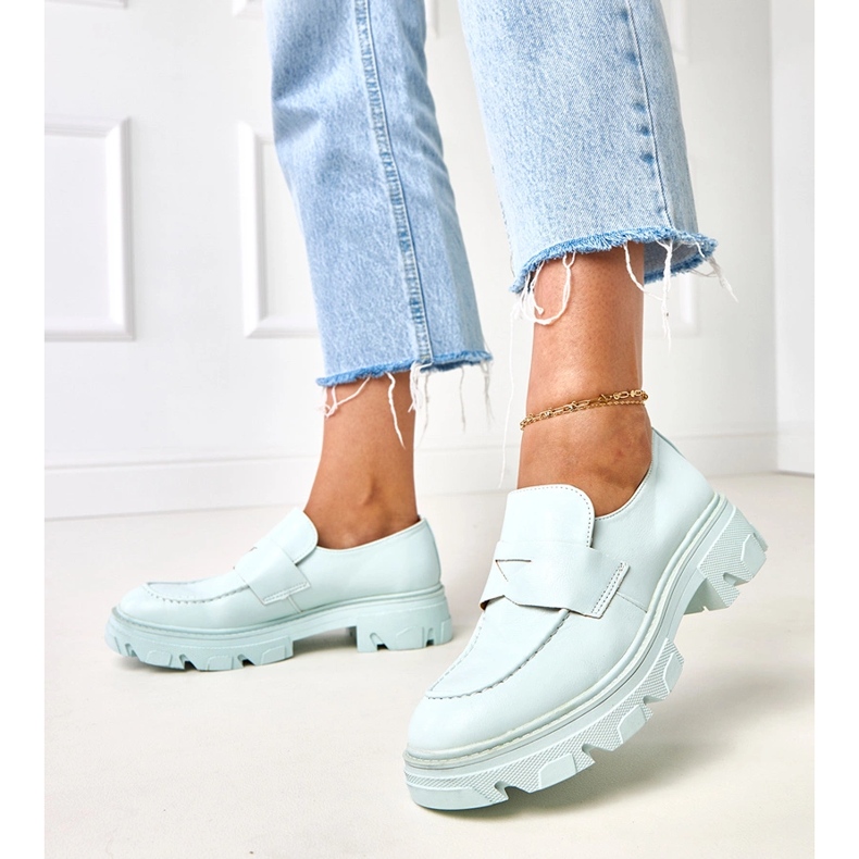 Plave ženske kotače iz eko -leather kirna plava 2