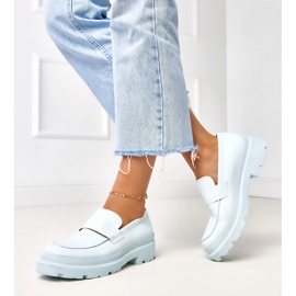 Plavi mokasini izrađeni od eko -leather serafina plava 2