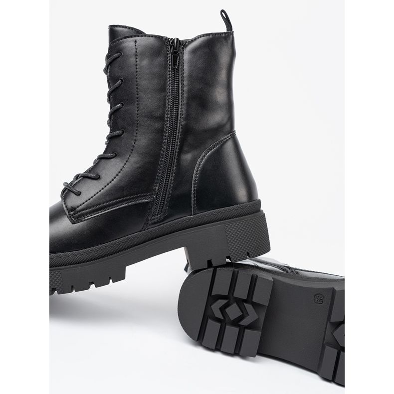 Crne ženske gležnjače na vezanje crno 1