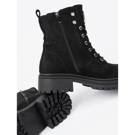 Shelvt Elegantni crni radnici s sjajnim kristalima crna 2