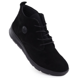 Kožne čizme za žene Black Rieker Z0022-00 crna 1