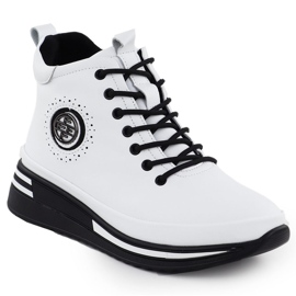 Filippo dbt4215 kožni klinovi bijela 1