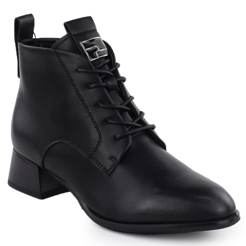 Crna Vinceza 66805 Kožne visoke potpetice 1