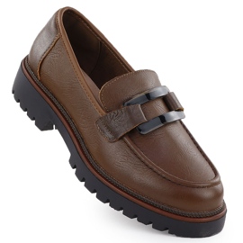 Lords Leafer Loafers na ženskoj smeđoj platformi Sergio Leone MK25166-S 1