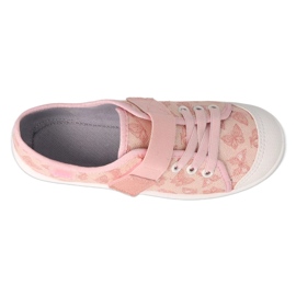 Befado dječje papuče na čičak 351Y033, ružičaste s leptirima ružičasta 2