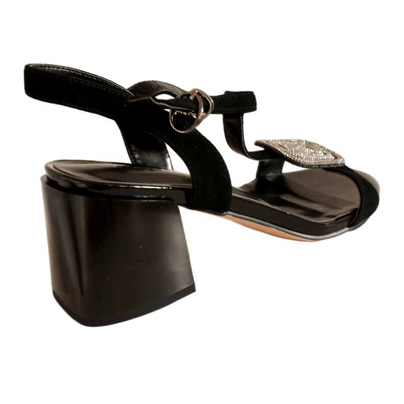 Angel Blue Ženske sandale anđeo plave tn6415 crne visoke potpetice crno 5