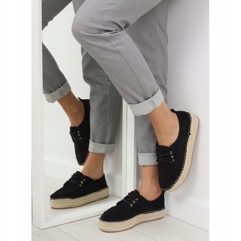 Crne ženske espadrile LL-118 Black crno 1
