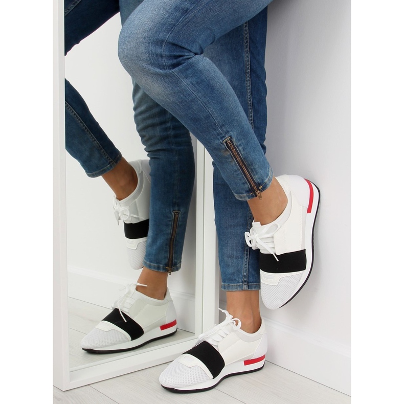 Bijela 16-515 BIJELA / CRVENA sportska obuća crno 1