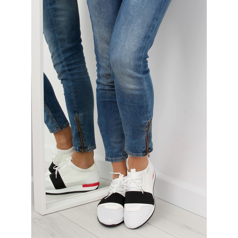 Bijela 16-515 BIJELA / CRVENA sportska obuća crno 2