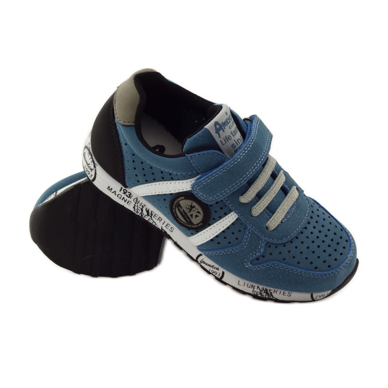 American Club ADI sportski američki kožni umetak siva plava crna bijela 3