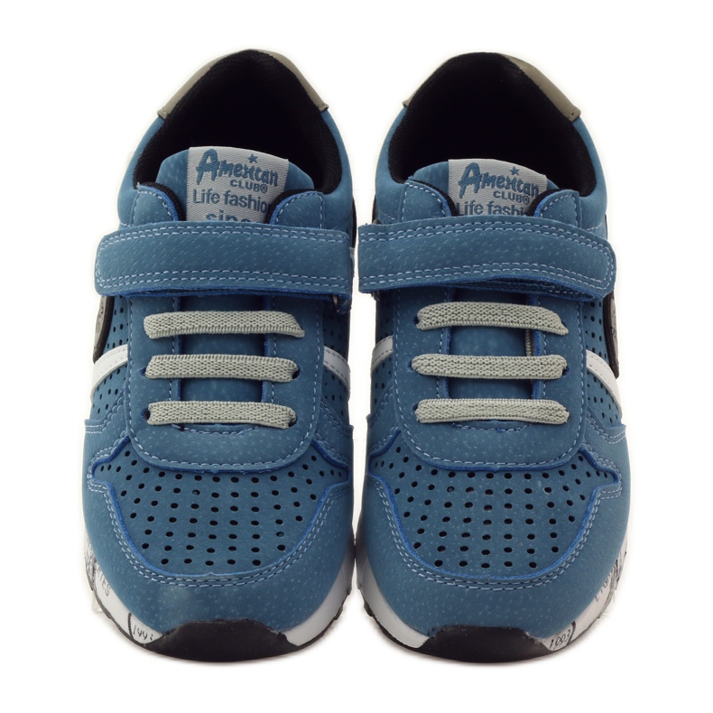 American Club ADI sportski američki kožni umetak siva plava crno bijela 4