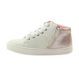 American Club Američke sportske gležnjače s kožnim uloškom ružičasta siva bijela 2