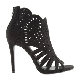 Crne čizme otvorenog prsta M286 Crne crna 1