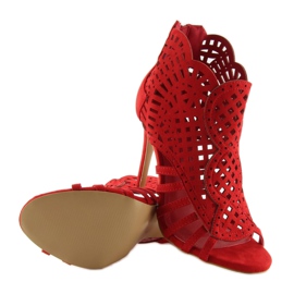 Otvorene crvene otvorene čizme M286 Crvena 2