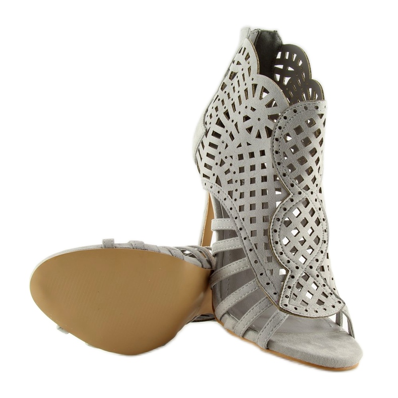 Sive čizme otvorenog prsta M286 sive siva 2