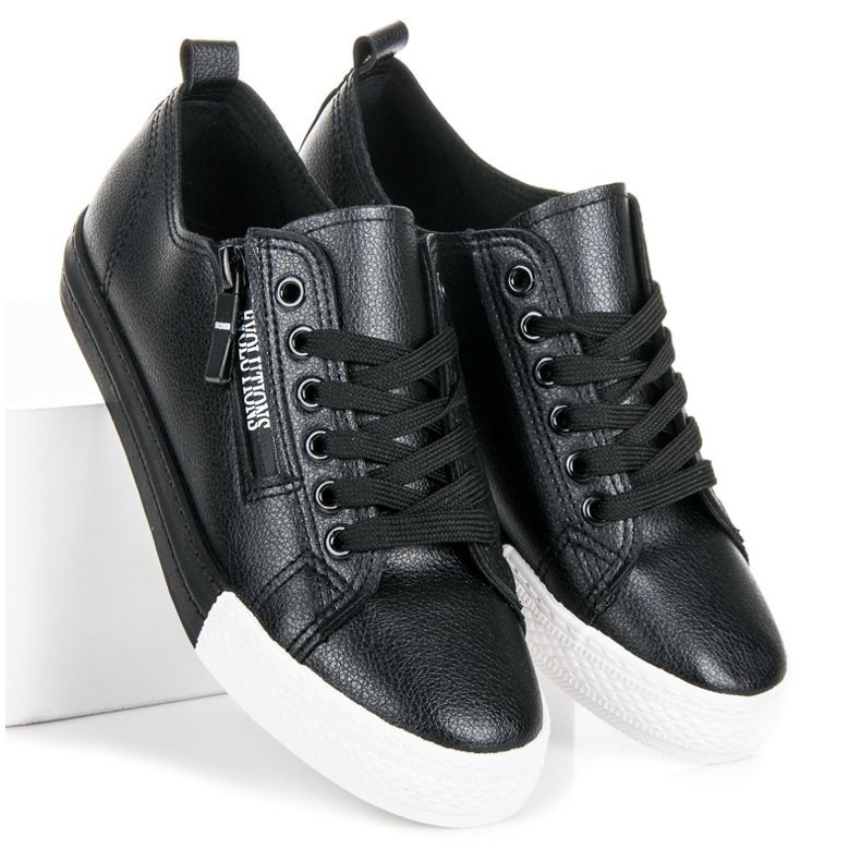 Tenisice na platformi crna 1