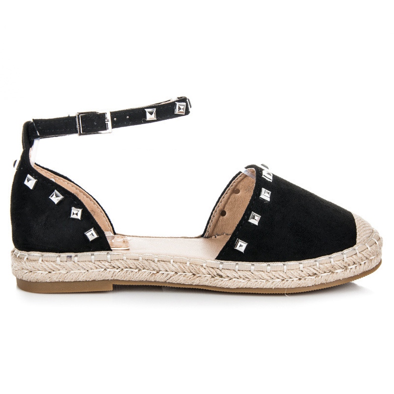 Nio Nio Ravne sandale espadrile crna 1