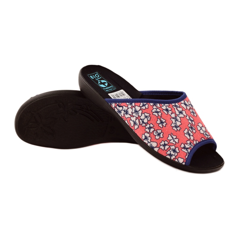 Adanex Papuče s svijetlim koraljnim cvjetovima G1 / 2 bijela raznobojna ružičasta 3