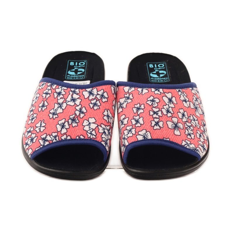 Adanex Papuče s svijetlim koraljnim cvjetovima G1 / 2 bijela raznobojna ružičasta 4